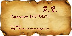Pandurov Nátán névjegykártya